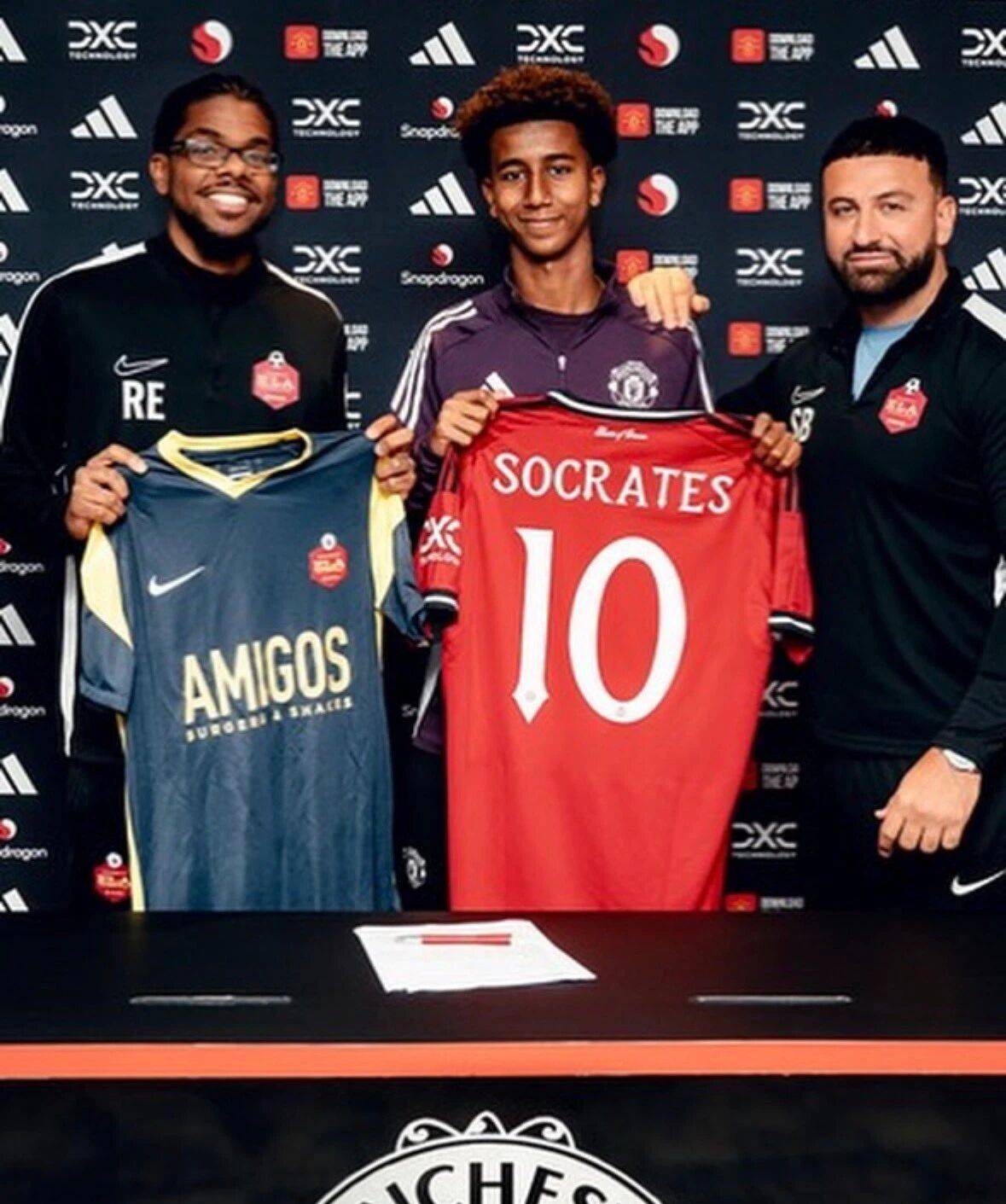 曼联官宣签13岁中卫苏格拉底,无意老拉莫斯!700万左闸拒绝出租